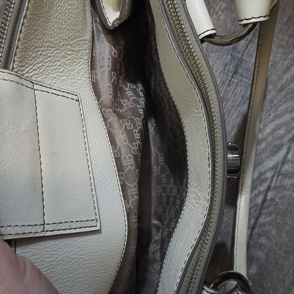 VINTAGE BANANA REPUBLIC LEATHER BAG OFF WHITE - Picture 11 of 17